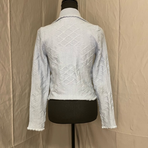 Anthropologie Light Blue Textured Cardigan - Picture 4 of 12